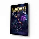 Fadeaway Cobra Jump Shot Glass Wall Art