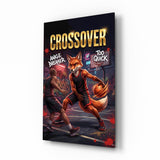 Crossover Fox Streetball Dribble Glass Wall Art