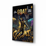 GOAT Panther Slam Dunk Basketball Glass Wall Art