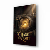 Chase the Light Gold Vintage Camera Glass Wall Art