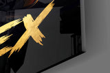 Apex Black Racing Helmet Glass Wall Art