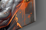 Unstoppable Muscular Rhino Glass Wall Art