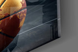 Gold High-Top Sneaker World Basketball Glass Wall Art