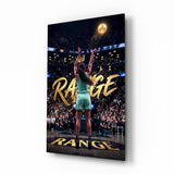 Range Gold Crown Basketball Shooter Glass Wall Art