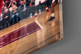Dynasty Gold Crown Basketball King Glass Wall Art