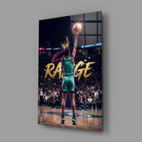 Range Crowned Woman Baller Glass Wall Art