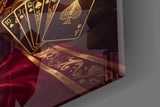 Royal Flush Golden Throne Toilet Glass Wall Art