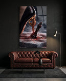 Stiletto Checkmate Chess King Glass Wall Art
