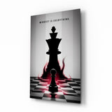 Mindset Is Everything Chess King Glass Wall Art