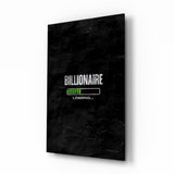 Billionaire Loading Green Bar Glass Wall Art
