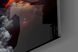 Smoke Cloud Hand Reaching for Earth Glass Wall Art