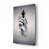 Focus on the Best Chess King Glass Wall Art