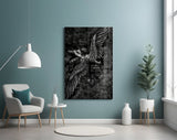 Every Fall a Chance to Rise Winged Angel Glass Wall Art