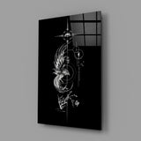 Ascending Phoenix Sacred Geometry Glass Wall Art