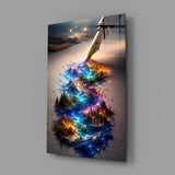 Fountain Pen Ink Fantasy World Glass Wall Art
