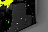 No Limits No Excuses Neon Green Glass Wall Art