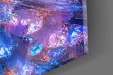 Violet Galaxy Crystal Swan Glass Wall Art