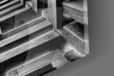 Monochrome Timber Infinity Corridor Glass Wall Art