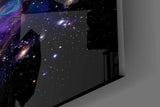Cosmic Whale Nebula and Astronaut Glass Wall Art