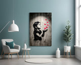 Stencil Girl Red Paper Cranes Glass Wall Art