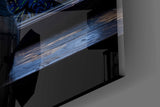 Black Cat at the Starry Night Window Glass Wall Art
