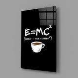 Coffee Formula Humor Glass Wall Art
