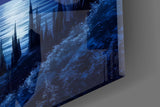 Swirling Starry Night Sky Glass Wall Art