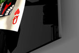 Skull King and Queen Playing Cards Glass Wall Art