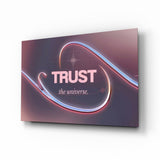 Trust the Universe Angel Number 111 Glass Wall Art