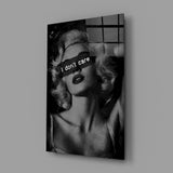 Vintage Blonde Bombshell Portrait Glass Wall Art