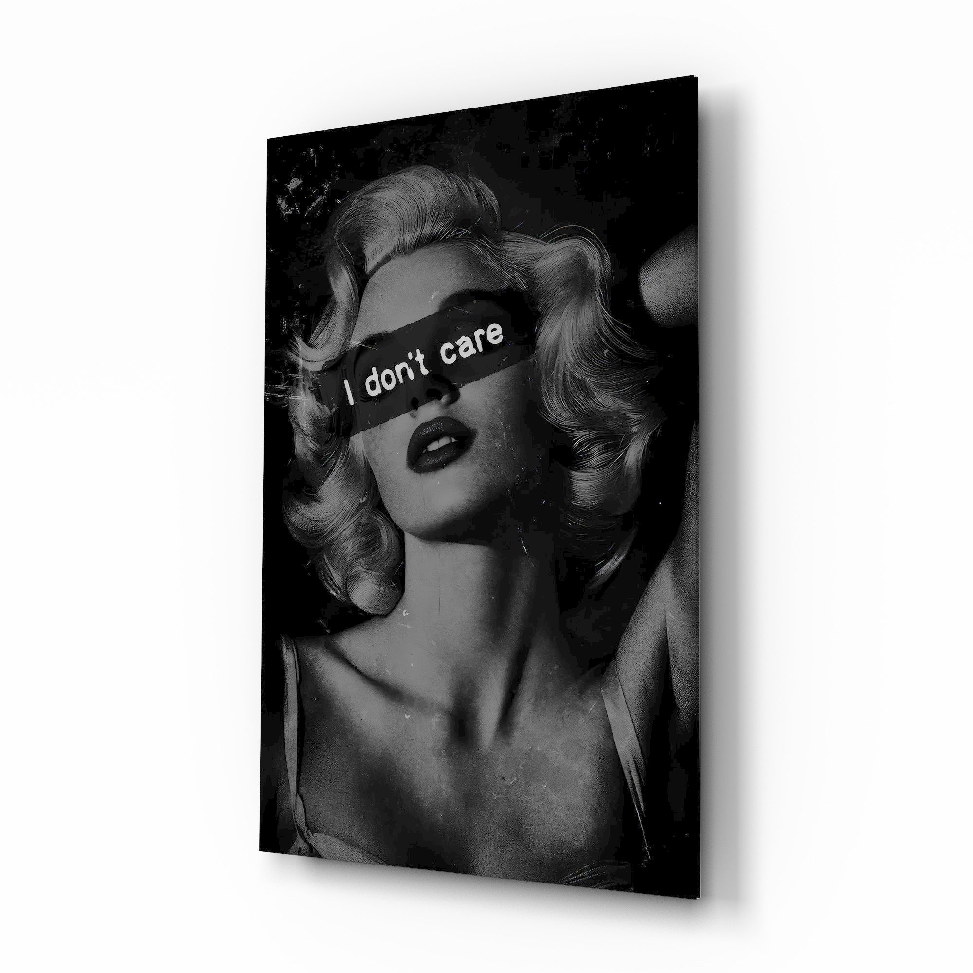 Vintage Blonde Bombshell Portrait Glass Wall Art