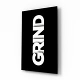 Grind Bold Black Glass Wall Art