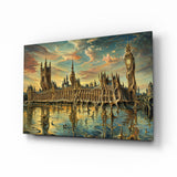 Big Ben Westminster Surrealist Style Glass Wall Art