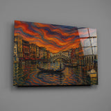 Venice Grand Canal Munch Style Glass Wall Art