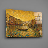 Venice Grand Canal Klimt Style Glass Wall Art
