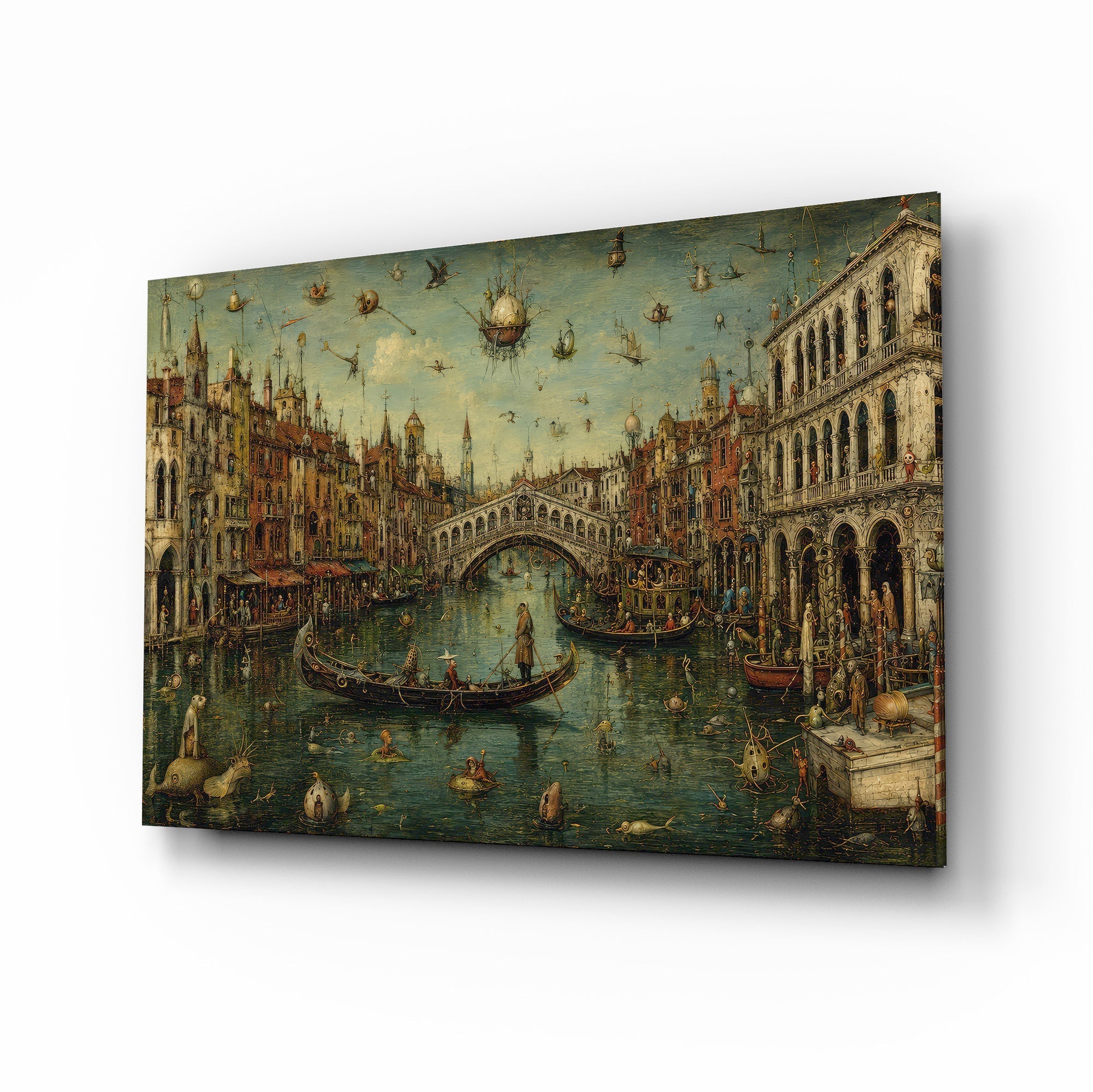 Venice Grand Canal Bosch Style Glass Wall Art