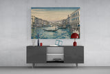 Venice Grand Canal Hokusai Style Glass Wall Art