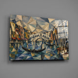 Venice Grand Canal Cubist Style Glass Wall Art