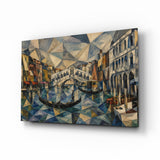 Venice Grand Canal Cubist Style Glass Wall Art