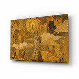 Statue of Liberty Klimt Style Glass Wall Art