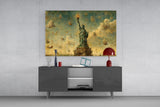 Statue of Liberty Bosch Style Glass Wall Art