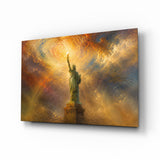 Statue of Liberty Turner Style Glass Wall Art