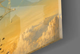 Statue of Liberty Surrealist Style Glass Wall Art