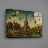 Eiffel Tower Bosch Style Glass Wall Art