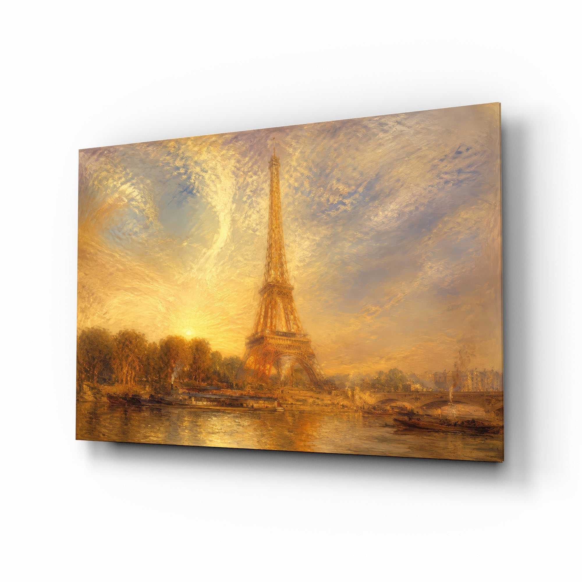 Eiffel Tower Turner Style Glass Wall Art