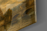 Eiffel Tower Da Vinci Style Glass Wall Art