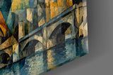 Eiffel Tower Cubist Style Glass Wall Art