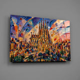 Sagrada Familia Kandinsky Style Glass Wall Art