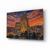 Sagrada Familia Munch Style Glass Wall Art