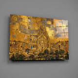 Sagrada Familia Klimt Style Glass Wall Art